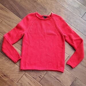 J. Crew Mercantile Red Classic Crewneck Sweater Size XS